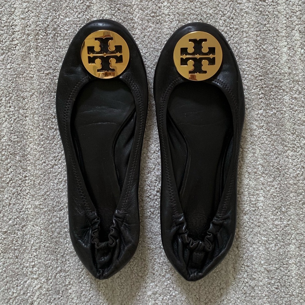 Tory Burch chocolate brown leather flats